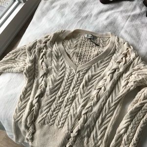 ZARA CABLE KNIT SWEATER